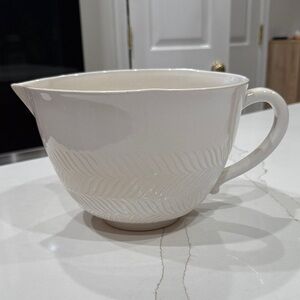 Crate & Barrel Fern Ceramic Batter Bowl